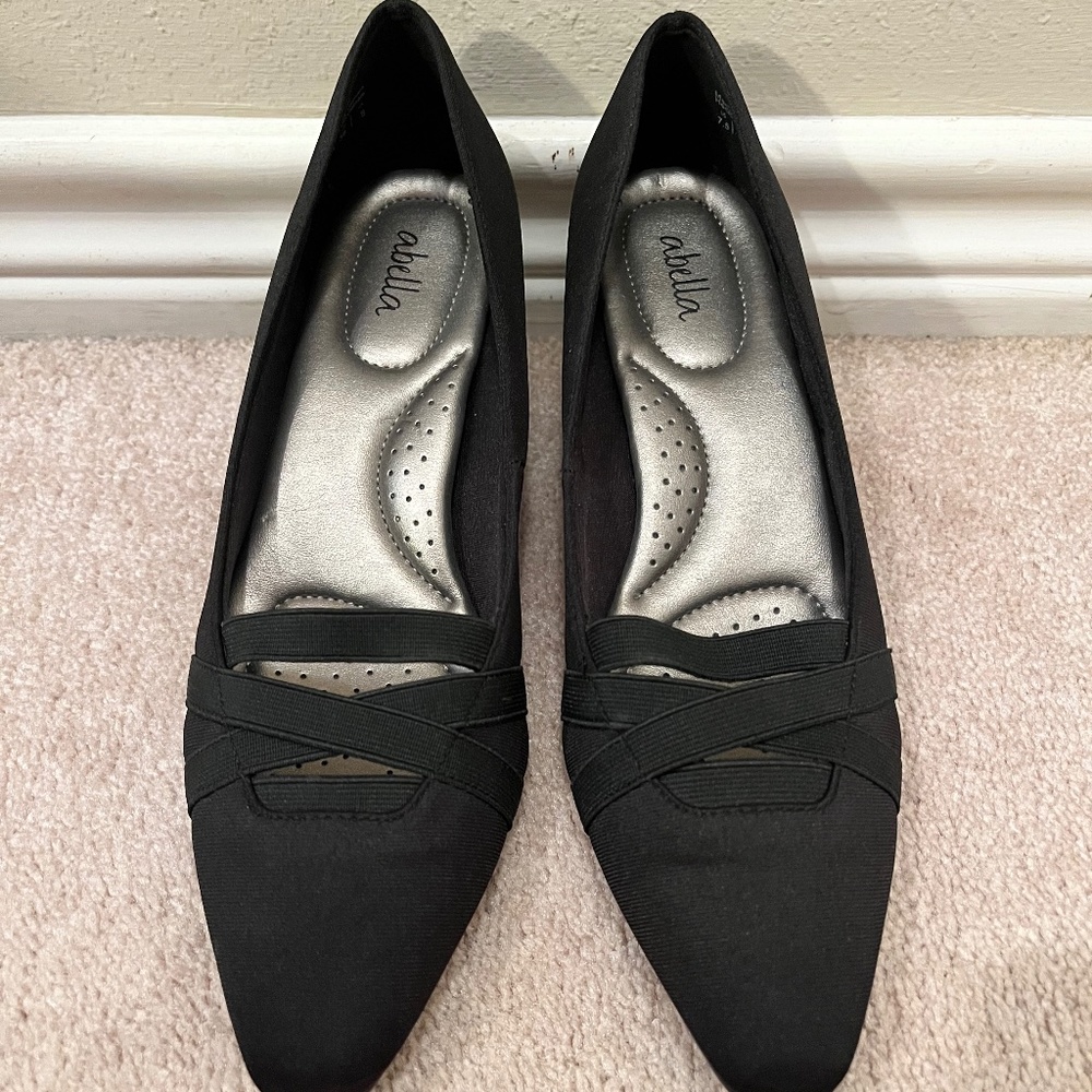Abella Black High Heels, Size 7.5